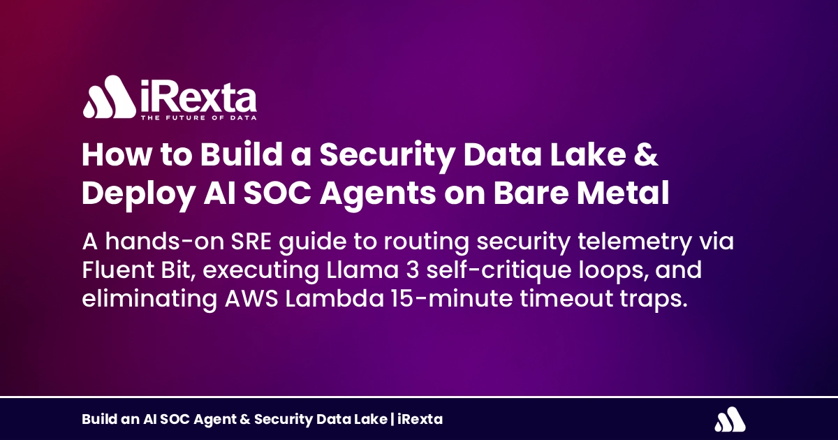 How to Build a Security Data Lake & Deploy AI SOC Agents on Bare Metal. Escape the AWS SIEM egress trap. Learn to build an open-source security data lake (MinIO/OpenSearch) and deploy local AI SOC agents (Ollama) on Bare Metal.